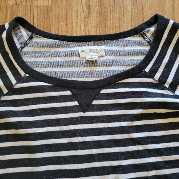 Denim & Supply Ralph Lauren Top Shirt Women Small Black White Striped Knit Basic - Picture 3 of 10